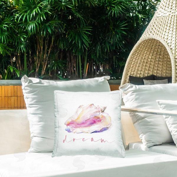 Stupell Industries John Keeling | Conch Dream Phrase Printed Throw Pillow