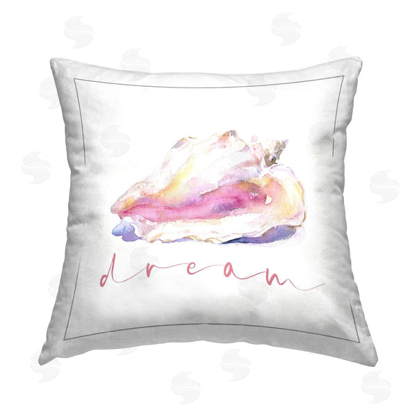 stupell industries John Keeling | Conch Dream Phrase Printed Throw Pillow