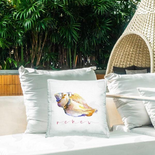Stupell Industries John Keeling | Conch Shell Renew Printed Throw Pillow