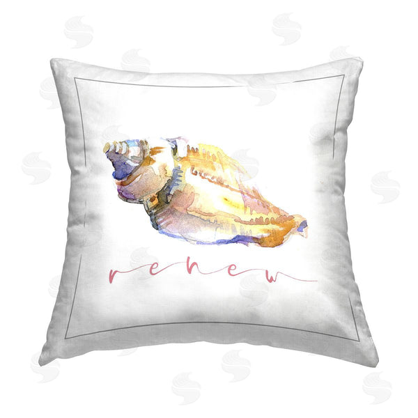 stupell industries John Keeling | Conch Shell Renew Printed Throw Pillow