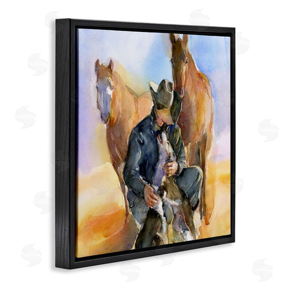 Stupell Industries John Keeling | Cowboy & Animals Watercolor