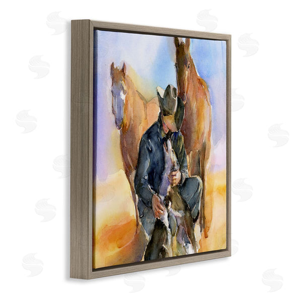 Stupell Industries John Keeling | Cowboy & Animals Watercolor