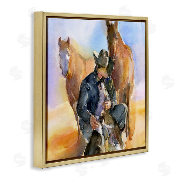 Stupell Industries John Keeling | Cowboy & Animals Watercolor