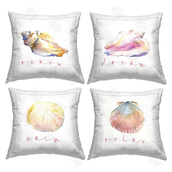 Stupell Industries John Keeling | Relaxing Beach Phrases Printed Throw Pillow Set