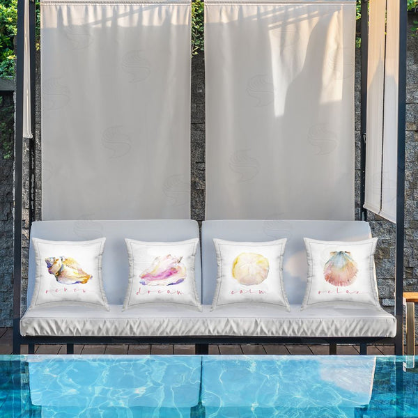 Stupell Industries John Keeling | Relaxing Beach Phrases Printed Throw Pillow Set