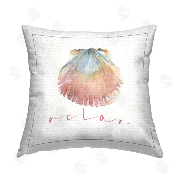 Stupell Industries John Keeling | Scallop Shell Relax Printed Throw Pillow