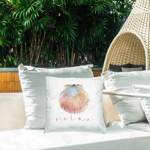 Stupell Industries John Keeling | Scallop Shell Relax Printed Throw Pillow