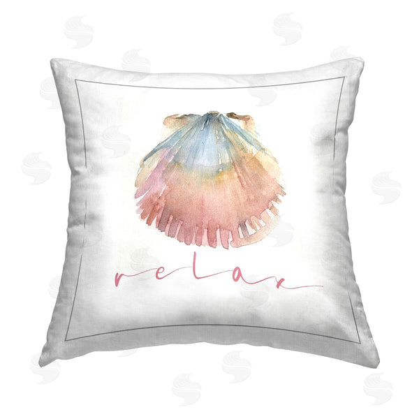 stupell industries John Keeling | Scallop Shell Relax Printed Throw Pillow
