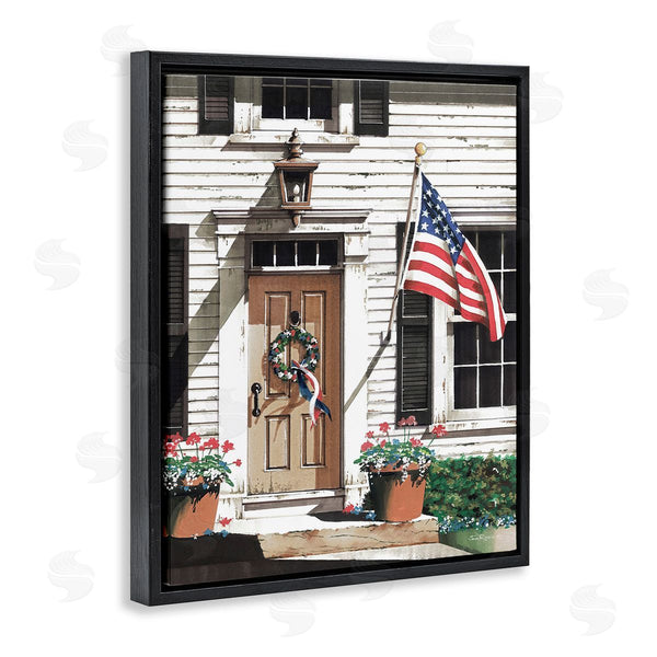Stupell Industries John Rossini | Country House With Flag Wall Art
