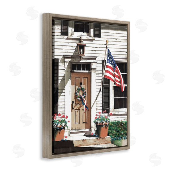 Stupell Industries John Rossini | Country House With Flag Wall Art