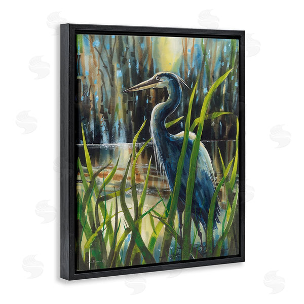 Stupell Industries John Rossini | Heron Between Pond Reeds Wall Art