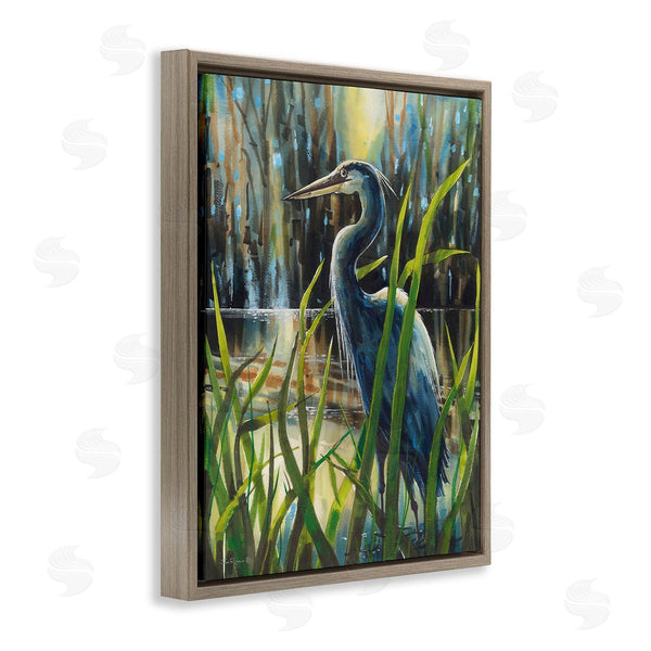 Stupell Industries John Rossini | Heron Between Pond Reeds Wall Art