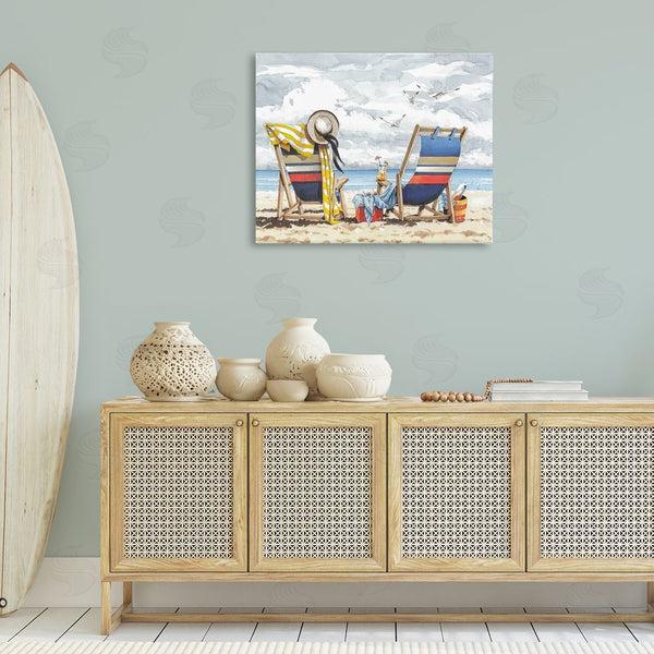 Stupell Industries John Rossini | Peaceful Beach Chairs Hangout Wall Art