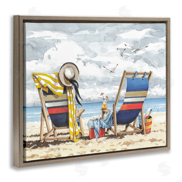 Stupell Industries John Rossini | Peaceful Beach Chairs Hangout Wall Art