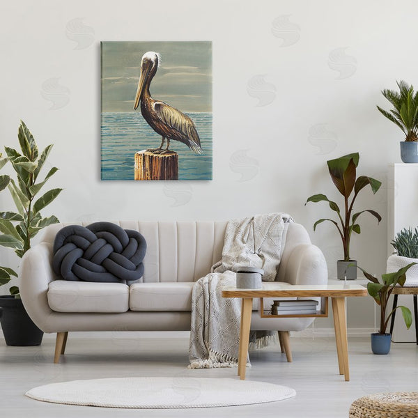 Stupell Industries John Rossini | Pelican And Cloudy Seascape Wall Art