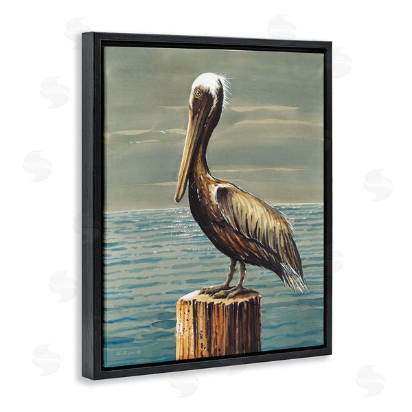 Stupell Industries John Rossini | Pelican And Cloudy Seascape Wall Art
