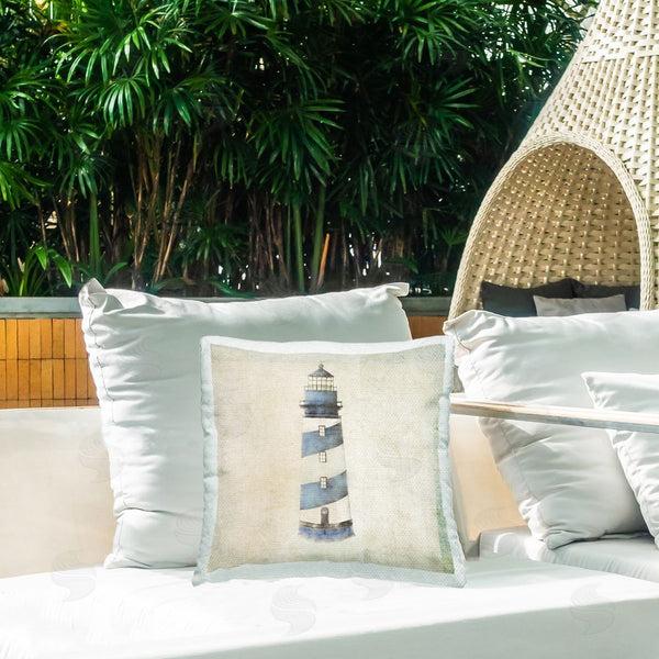 Stupell Industries John Rossini | Rustic Maritime Lighthouse Printed Throw Pillow