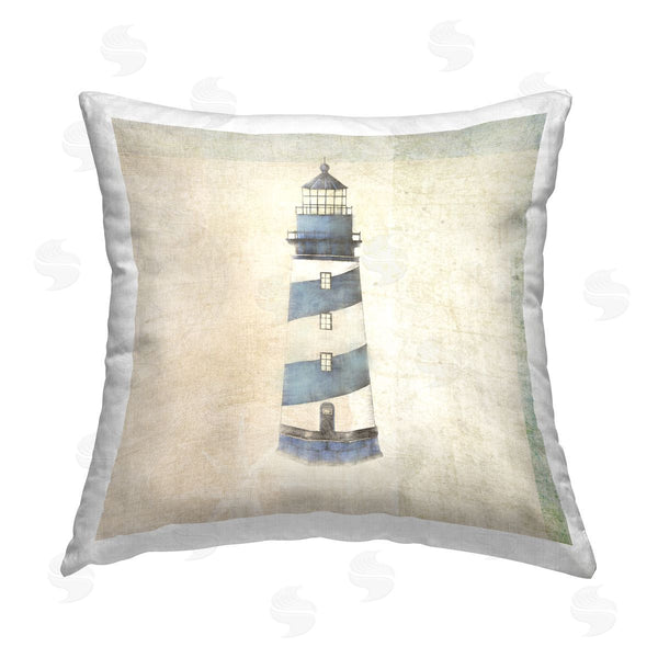 stupell industries John Rossini | Rustic Maritime Lighthouse Printed Throw Pillow