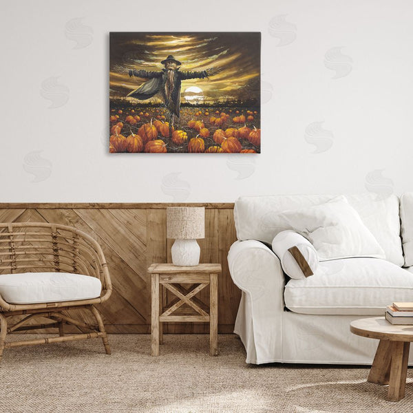 Stupell Industries John Rossini | Scarecrow In Pumpkin Field Wall Art