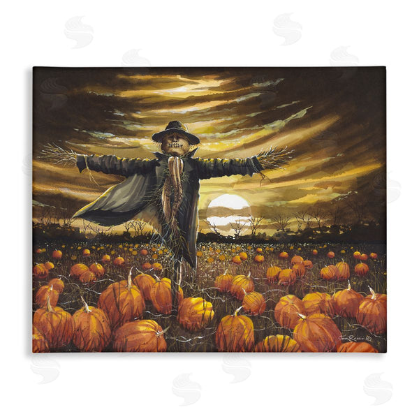 stupell industries John Rossini | Scarecrow in Pumpkin Field Wall Art