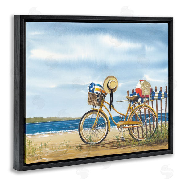 Stupell Industries John Rossini | Summer Bike Beach Day Waves Wall Art