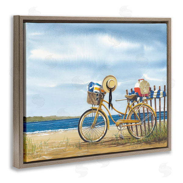 Stupell Industries John Rossini | Summer Bike Beach Day Waves Wall Art