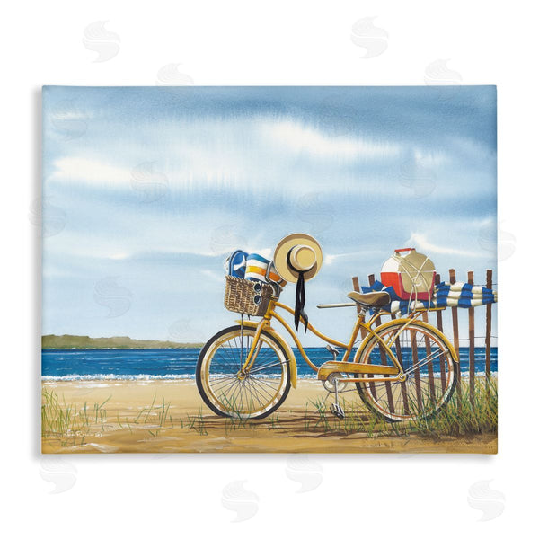 stupell industries John Rossini | Summer Bike Beach Day Waves Wall Art
