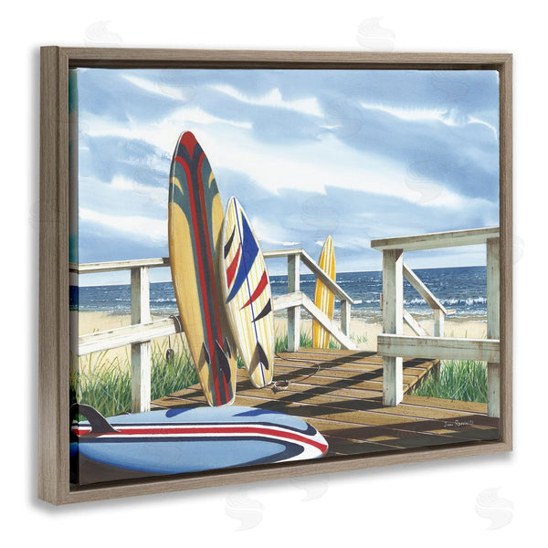 Stupell Industries John Rossini | Surfboards On Beach Deck Wall Art