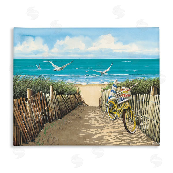 stupell industries John Rossini | Yellow Beach Taxi Coast Wall Art