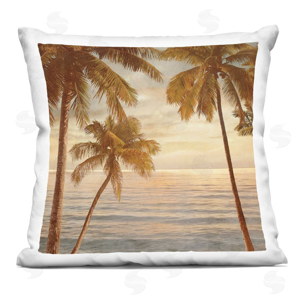stupell industries John Seba | Palm Tree Beach Scenery Printed Throw Pillow