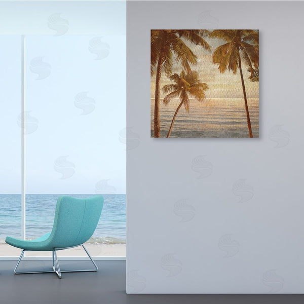 Stupell Industries John Seba | Palm Trees By Ocean Nautical Sunset Sky Wall Art