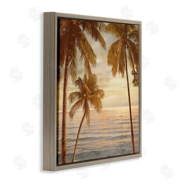 Stupell Industries John Seba | Palm Trees By Ocean Nautical Sunset Sky Wall Art