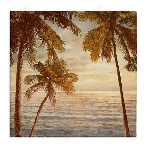stupell industries John Seba | Palm Trees by Ocean Nautical Sunset Sky Wall Art