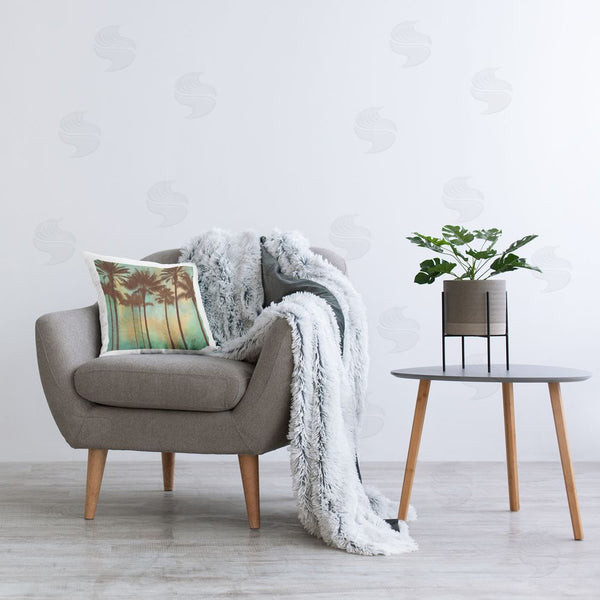 Stupell Industries John Seba | Palm Trees Over Gradient Printed Throw Pillow