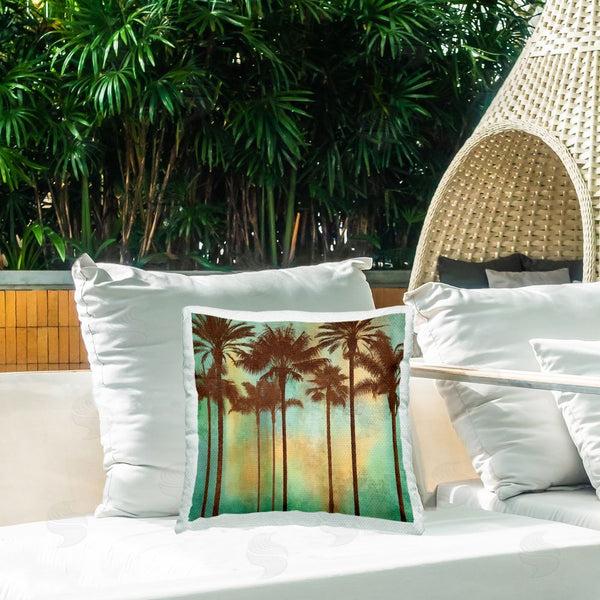 Stupell Industries John Seba | Palm Trees Over Gradient Printed Throw Pillow