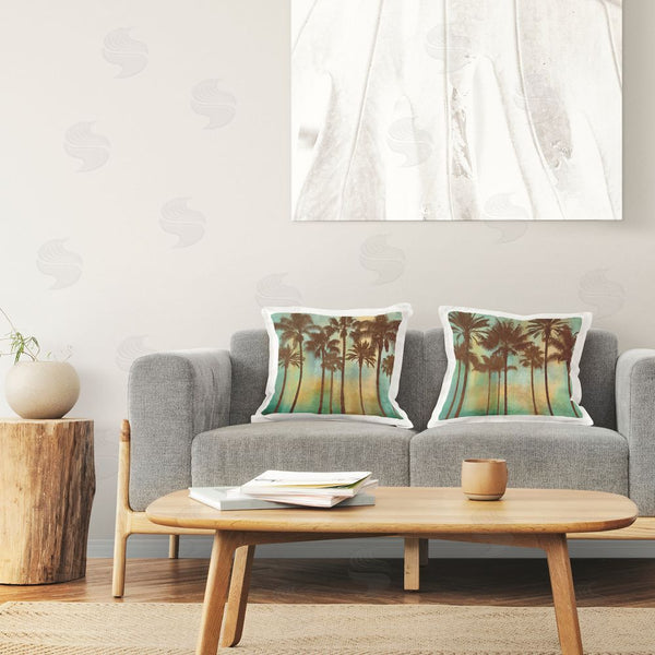 Stupell Industries John Seba | Palms On Blue & Orange Printed Throw Pillow Set