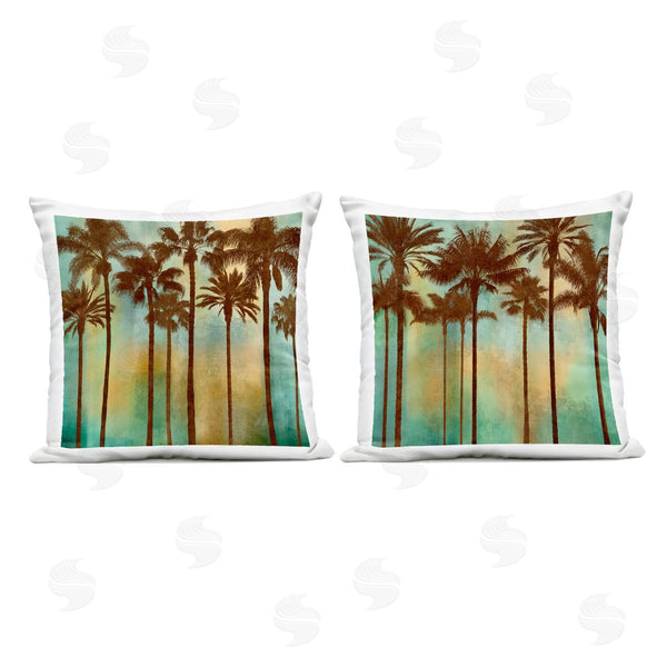 Stupell Industries John Seba | Palms On Blue & Orange Printed Throw Pillow Set
