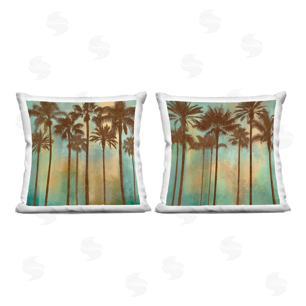 stupell industries John Seba | Palms on Blue & Orange Printed Throw Pillow Set
