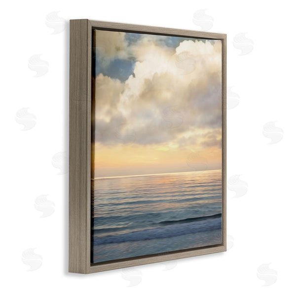 Stupell Industries John Seba | Soft Ocean Sunset Cloudy Nautical Horizon Wall Art