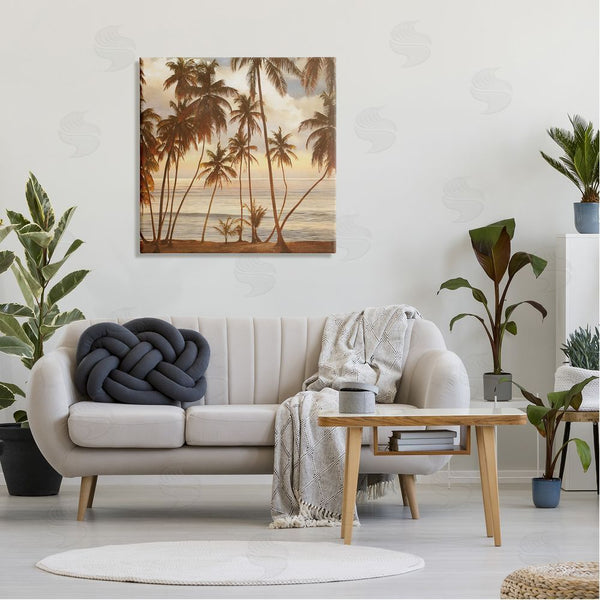 Stupell Industries John Seba | Tropical Palm Trees Overlooking Warm Ocean View Wall Art