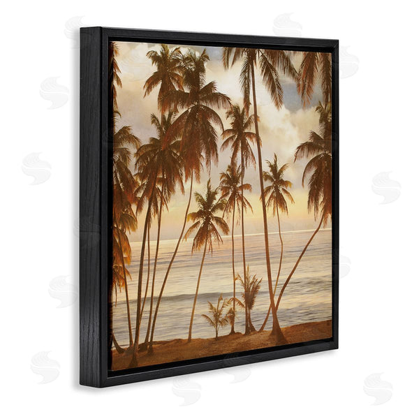 Stupell Industries John Seba | Tropical Palm Trees Overlooking Warm Ocean View Wall Art