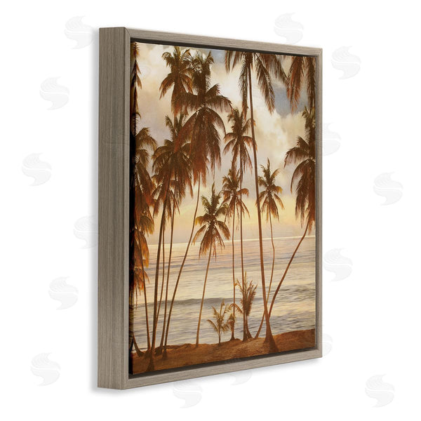 Stupell Industries John Seba | Tropical Palm Trees Overlooking Warm Ocean View Wall Art