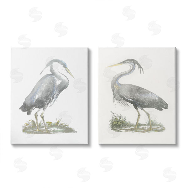 stupell industries John Selby | Minimalist Vintage Cranes Marshland Birds Wall Art