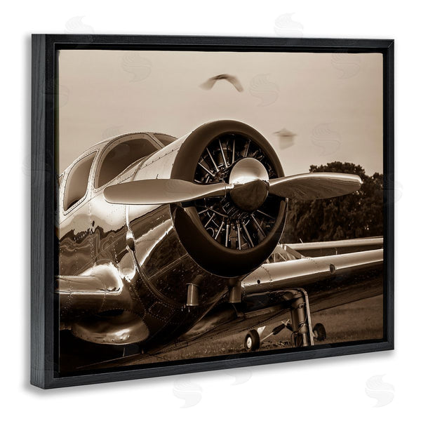 Stupell Industries John Slemp | Antique Style Airplane Aircraft Propeller Photography Landscape Wall Art