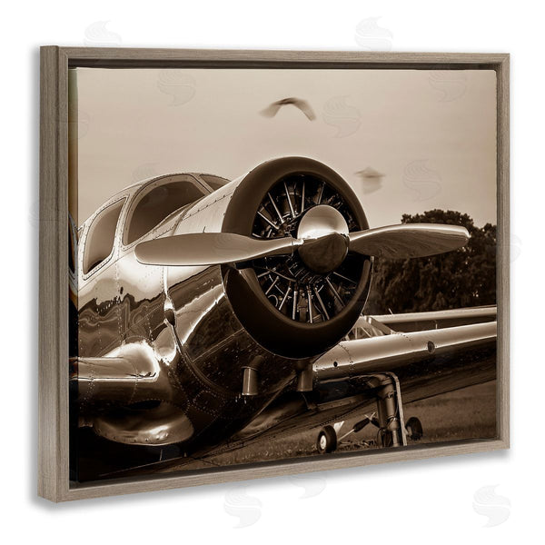 Stupell Industries John Slemp | Antique Style Airplane Aircraft Propeller Photography Landscape Wall Art