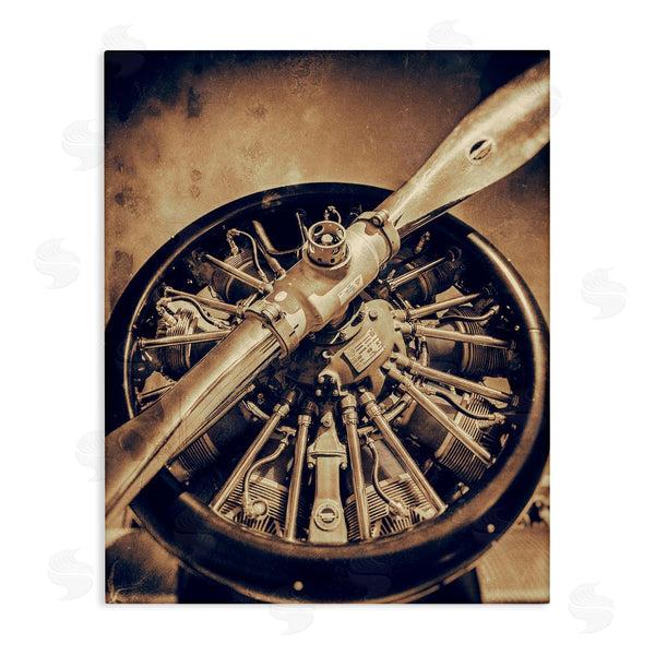 stupell industries John Slemp | Propeller Machinery Detailed Aircraft Sepia Photography Wall Art