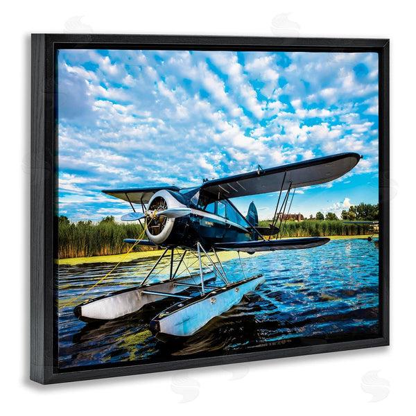 Stupell Industries John Slemp | Sea Plane On Wooded Lakefront Cloudy Sky Wall Art