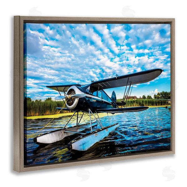Stupell Industries John Slemp | Sea Plane On Wooded Lakefront Cloudy Sky Wall Art