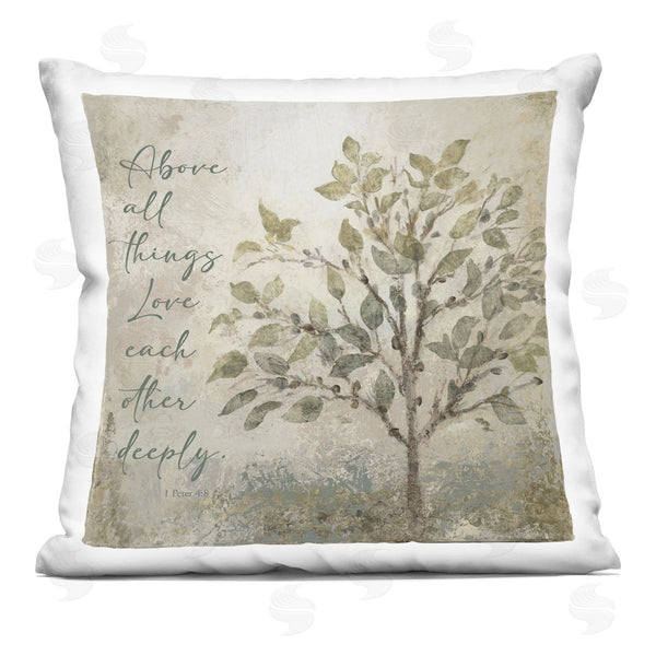 stupell industries John Spaeth | Rustic Love Each Other Deeply Printed Throw Pillow