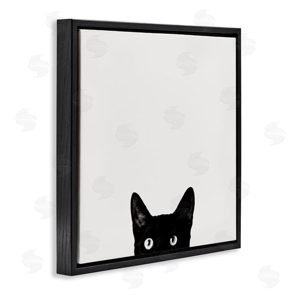 Stupell Industries Jon Bertelli | Black Cat Peeking From Below Wall Art